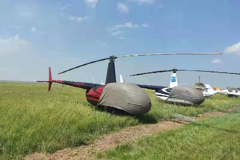 价值400万的直升机参加内蒙古呼伦贝尔静展活动